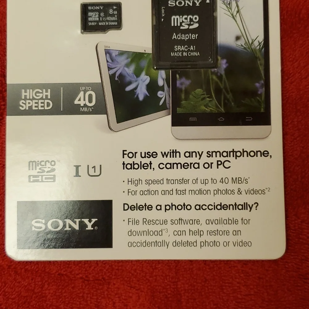 8 GB SONY SDHC Micro Memory card